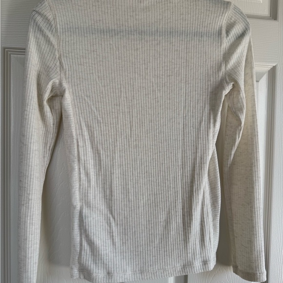 Madewell Rib Knit Turtleneck in Oatmeal XXS EUC - Picture 3 of 3